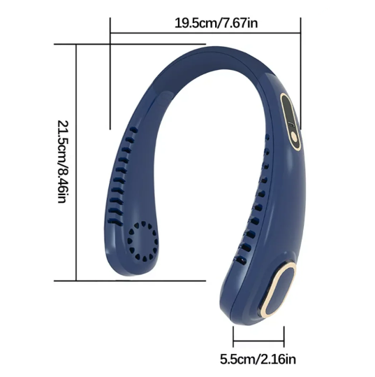 Digital display neck fan