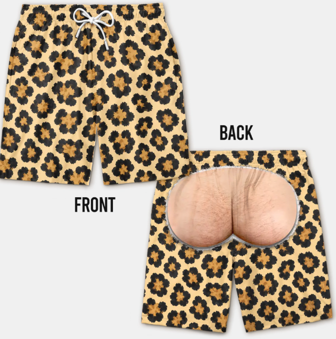 Custom Funny Men Swim Trunks - Personalized Summer Vacation And Travel Gifts For Husband, Son, Grandson, Yourself - Cheeky Mode On