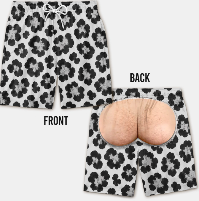 Custom Funny Men Swim Trunks - Personalized Summer Vacation And Travel Gifts For Husband, Son, Grandson, Yourself - Cheeky Mode On