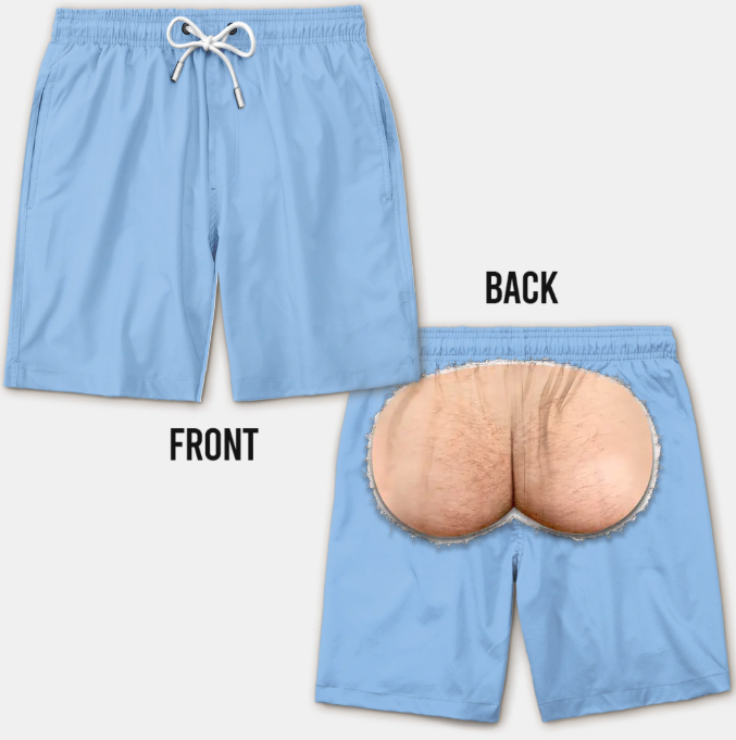 Custom Funny Men Swim Trunks - Personalized Summer Vacation And Travel Gifts For Husband, Son, Grandson, Yourself - Cheeky Mode On