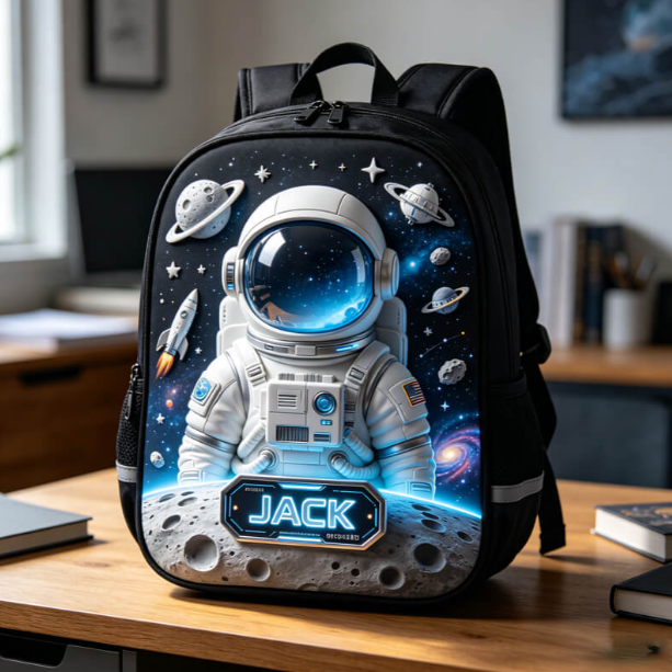 Personalized Astronaut-Themed Backpack