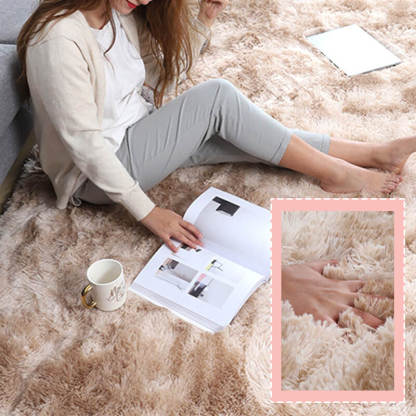 🔥 Gradient Color Plush Floor Mat