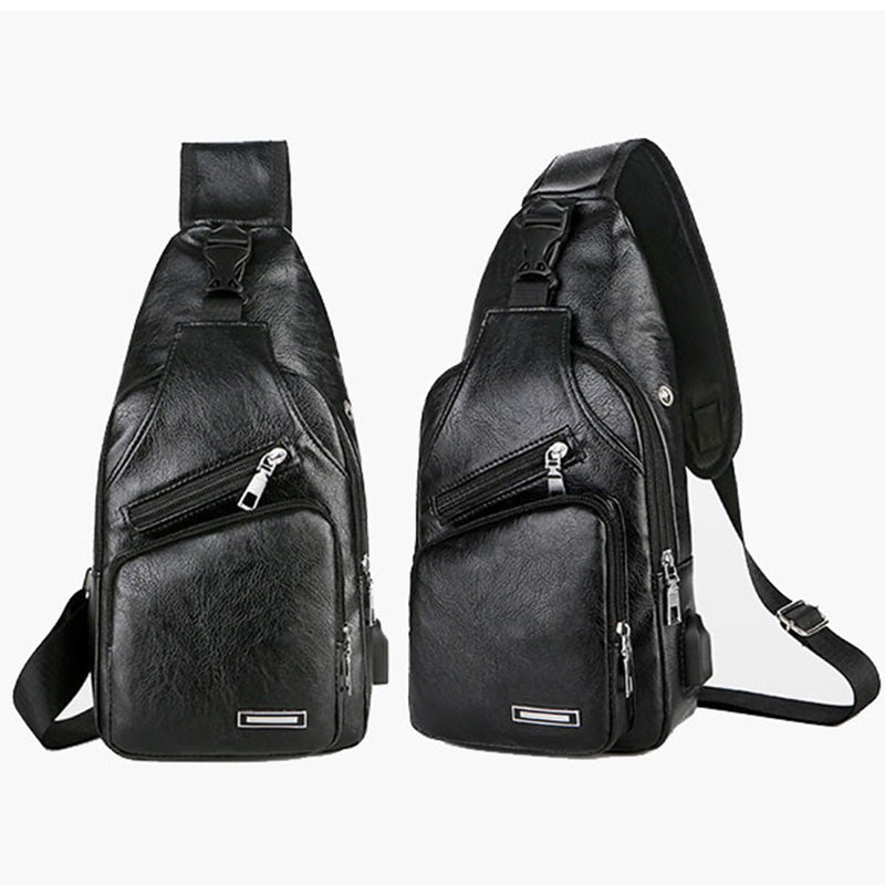 📢📢50% OFF !! ⏰Men's Multifunctional High Quality Leather Chest Bag
