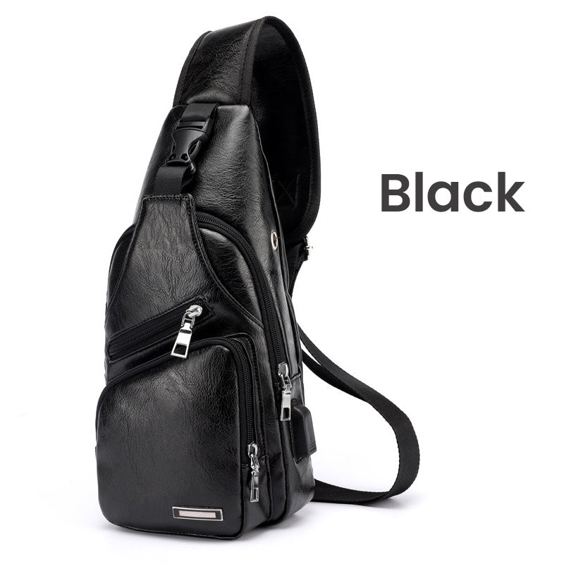 📢📢50% OFF !! ⏰Men's Multifunctional High Quality Leather Chest Bag