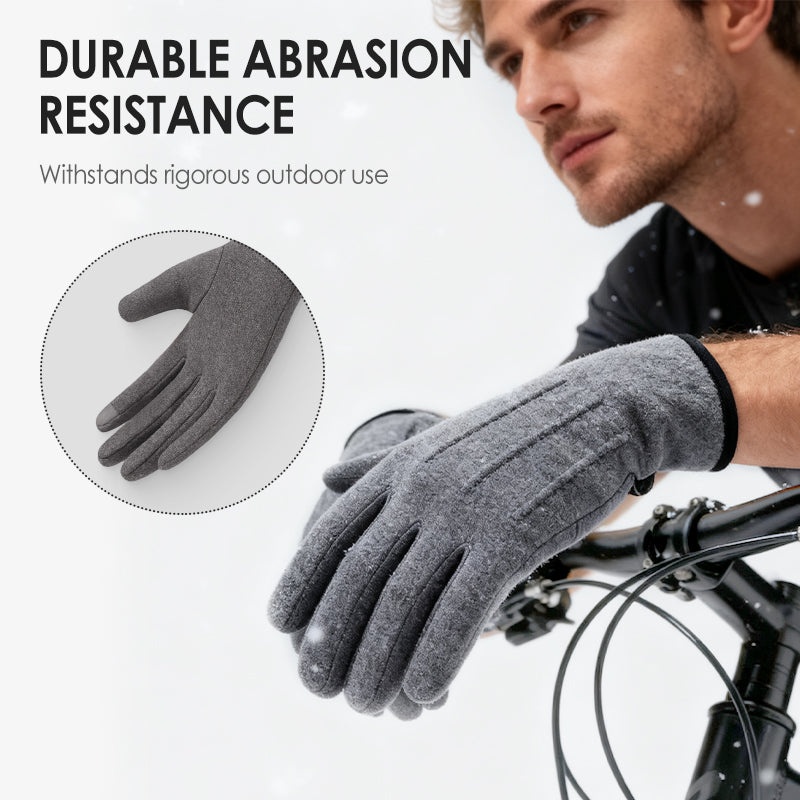 Windproof warm gloves with touchscreen and non-slip grip