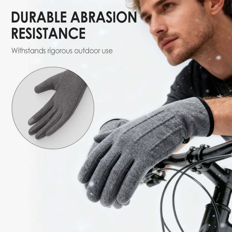 Windproof warm gloves with touchscreen and non-slip grip