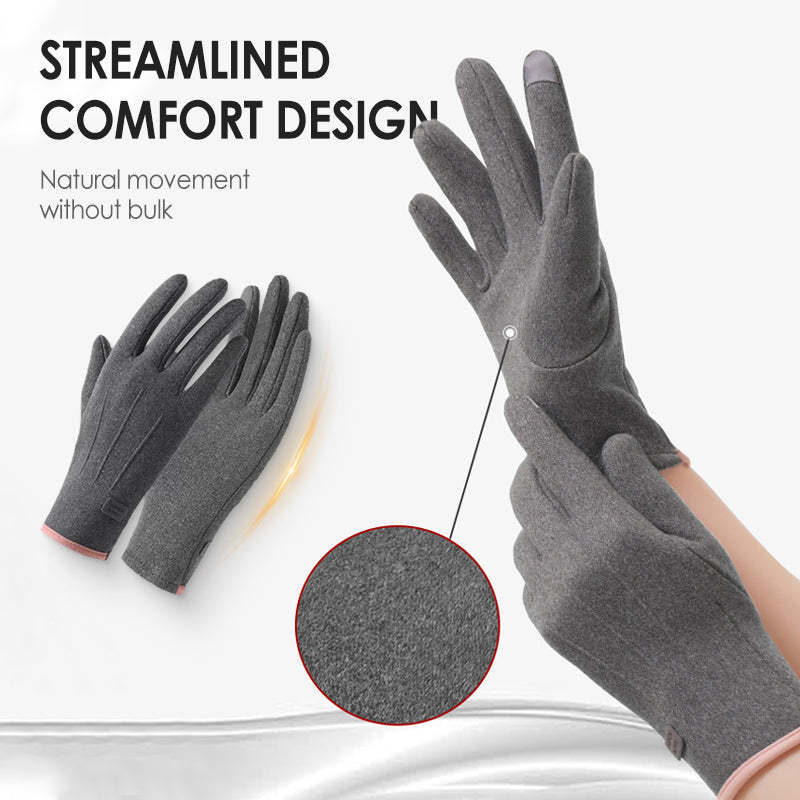 Windproof warm gloves with touchscreen and non-slip grip