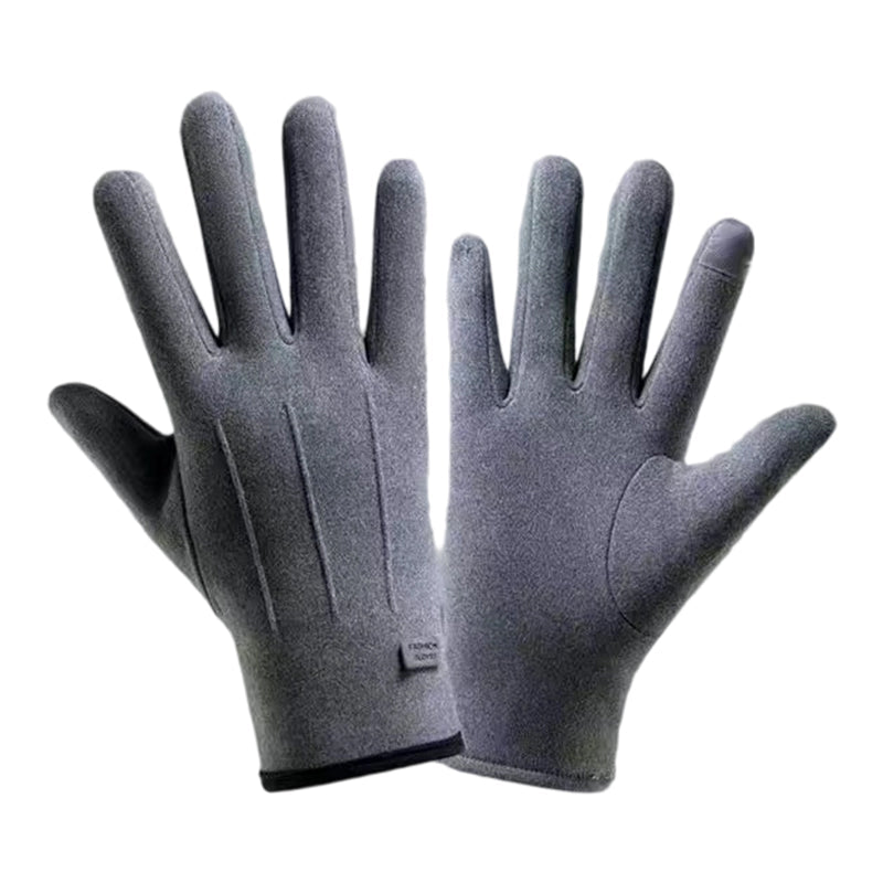 Windproof warm gloves with touchscreen and non-slip grip