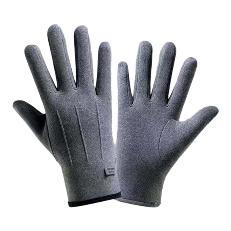 Windproof warm gloves with touchscreen and non-slip grip