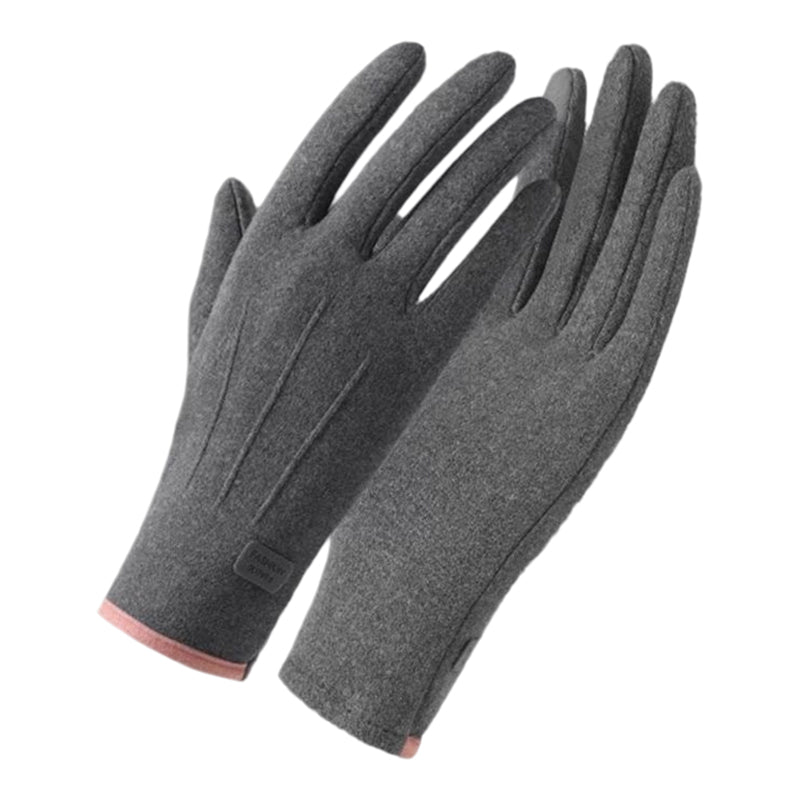Windproof warm gloves with touchscreen and non-slip grip