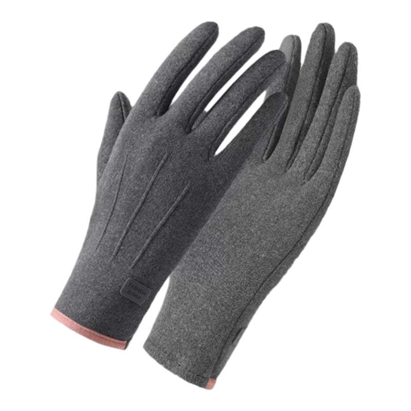 Guantes cálidos a prueba de viento con pantalla táctil y agarre antide