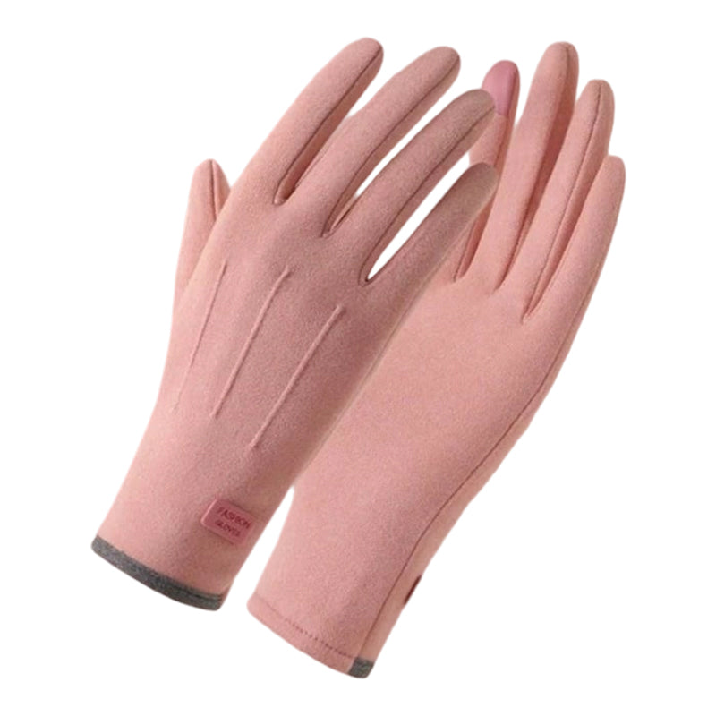 Windproof warm gloves with touchscreen and non-slip grip