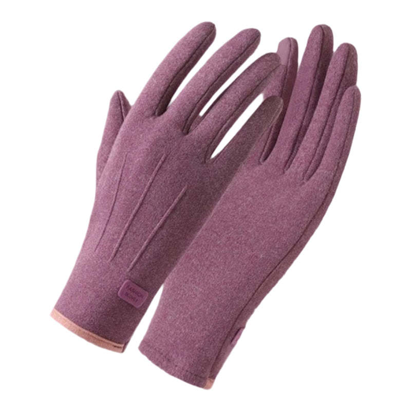 Windproof warm gloves with touchscreen and non-slip grip