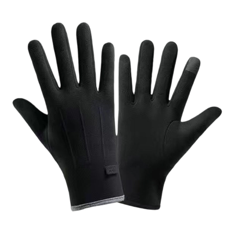 Windproof warm gloves with touchscreen and non-slip grip