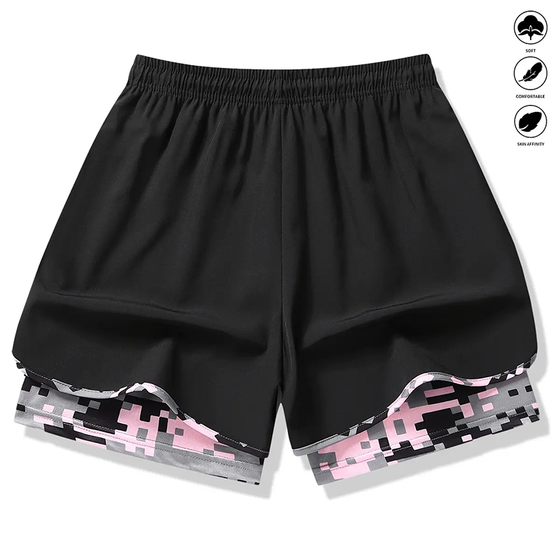 🩳 50% OFF NOW! ✨ 2-in-1 Athletic Shorts – Breathable Fabric, Camo Liner & Side Pockets for Women 🏃‍♀️