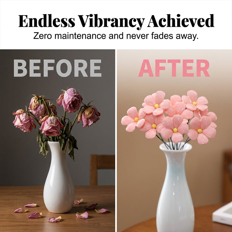 📢📢40% OFF !! ⏰Everlasting Ceramic Floral Decoration