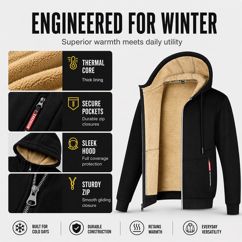 ❄️ Built for Cold Days | Men's Warm Hooded Winter Jacket 
