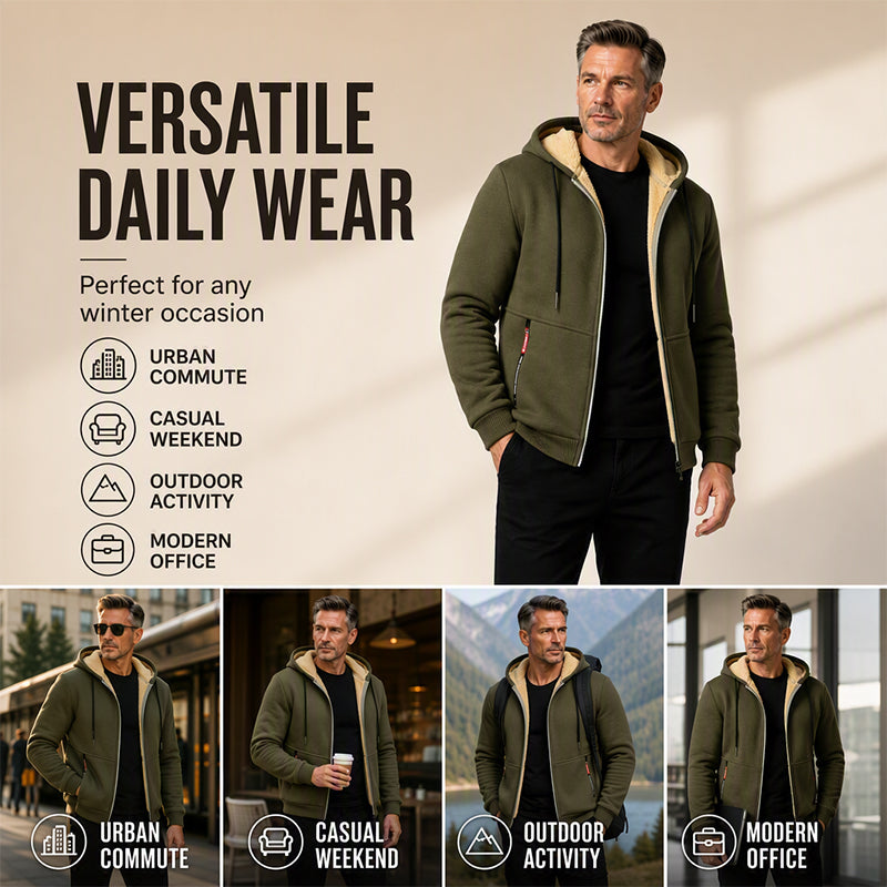 ❄️ Built for Cold Days | Men's Warm Hooded Winter Jacket 