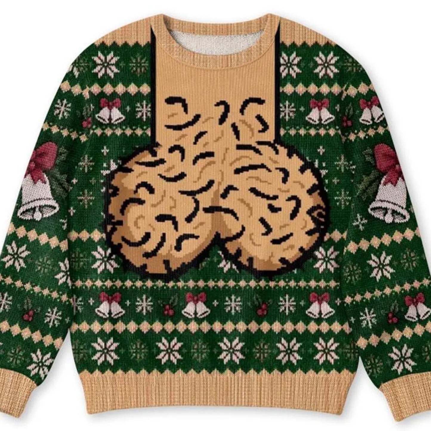 Personalized Jingle Balls Christmas AOP Sweatshirt, Funny Ugly Sweater Gift for Men, Husband Dad 686276 WFD