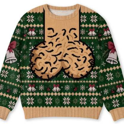 Personalized Jingle Balls Christmas AOP Sweatshirt, Funny Ugly Sweater Gift for Men, Husband Dad 686276 WFD