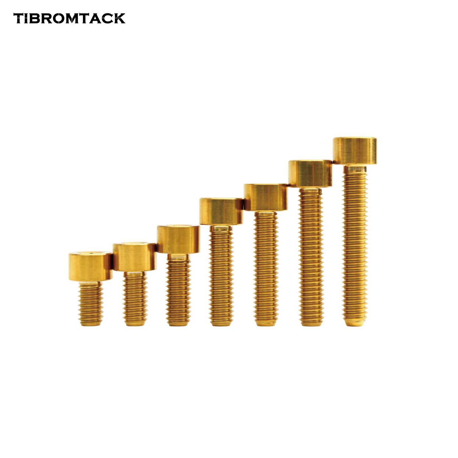 TIBROMTACK M6 Titanium Bolts 4pcs, Gr5 Titanium Alloy Lightweight Screws 10-35mm Length, Hex Socket Bolt with PVD Coating for Bicycle Motorcycle Replacement Parts