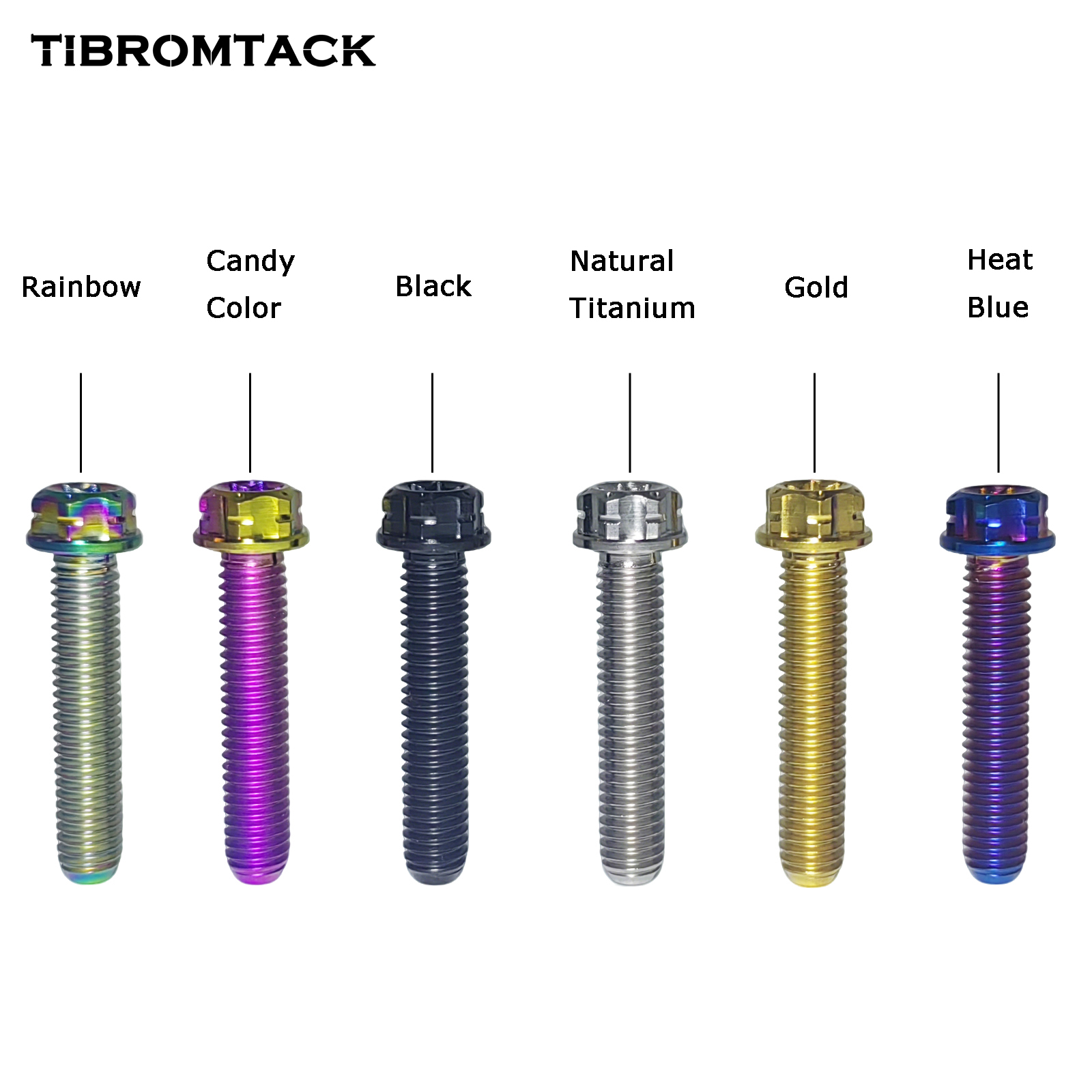 TIBROMTACK M6 Titanium Bolts, Flange Torx Head(4 pcs pack), T30 Torx Screwdriver, M6X10 15 20 25 30 35 40 45 50, High Strength Lightweight for Motorcycle, Automotive