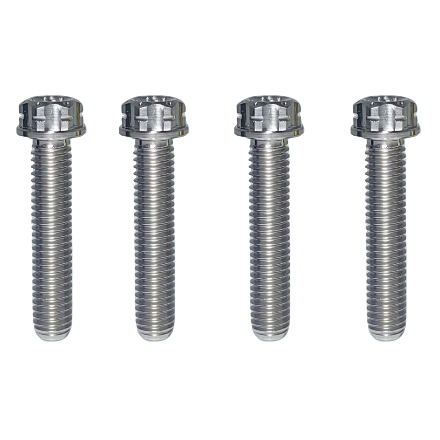 TIBROMTACK M6 Titanium Bolts, Flange Torx Head(4 pcs pack), T30 Torx Screwdriver, M6X10 15 20 25 30 35 40 45 50, High Strength Lightweight for Motorcycle, Automotive