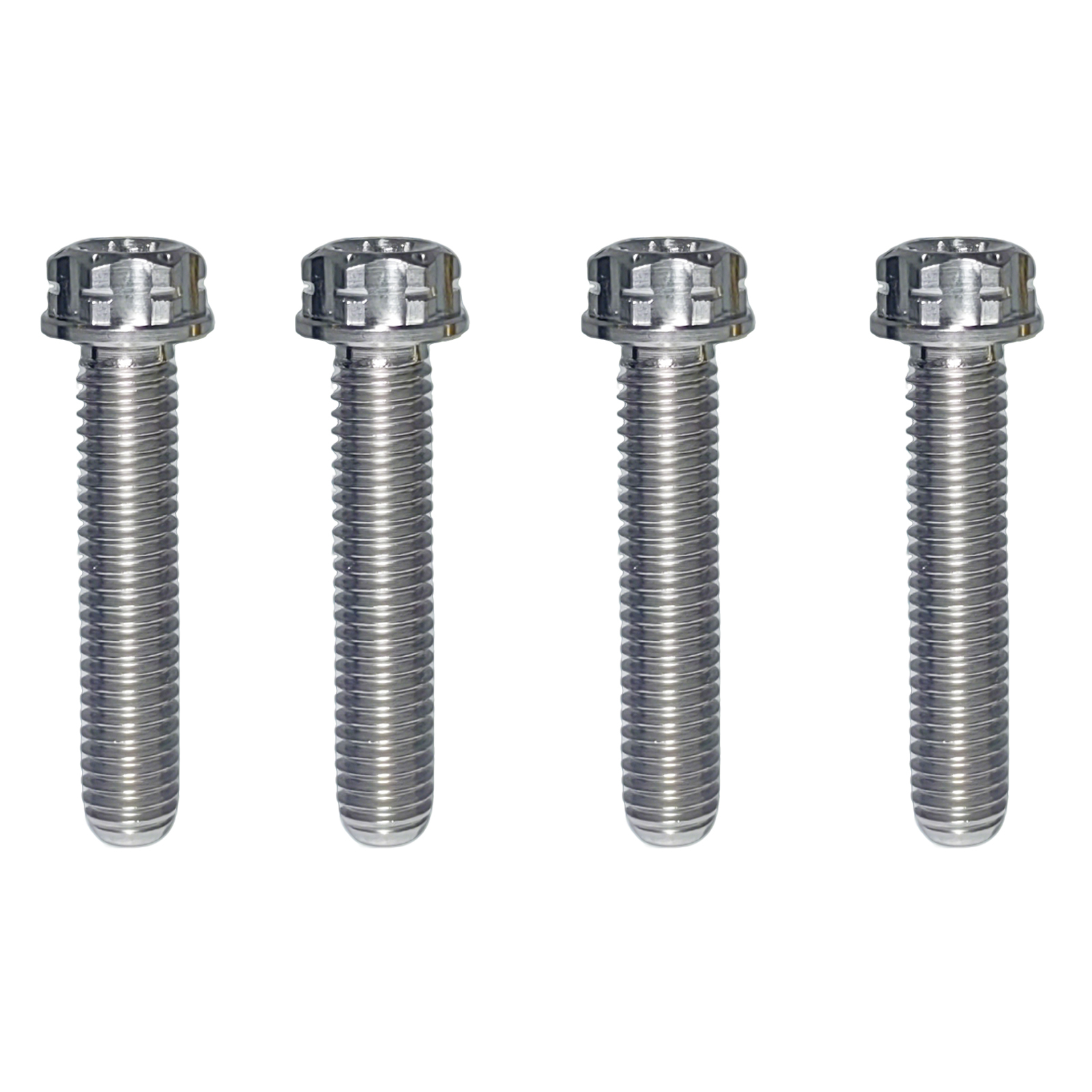 TIBROMTACK M6 Titanium Bolts, Flange Torx Head(4 pcs pack), T30 Torx Screwdriver, M6X10 15 20 25 30 35 40 45 50, High Strength Lightweight for Motorcycle, Automotive