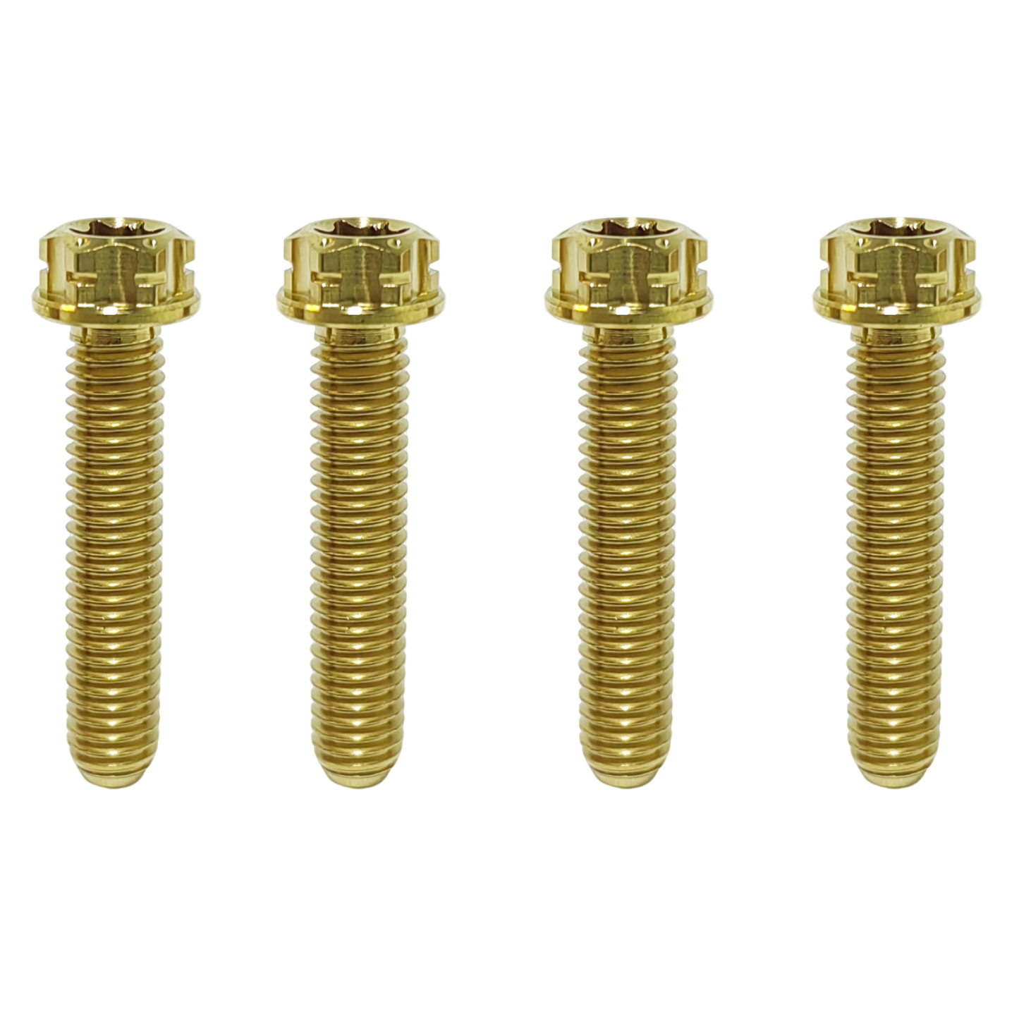 TIBROMTACK M6 Titanium Bolts, Flange Torx Head(4 pcs pack), T30 Torx Screwdriver, M6X10 15 20 25 30 35 40 45 50, High Strength Lightweight for Motorcycle, Automotive