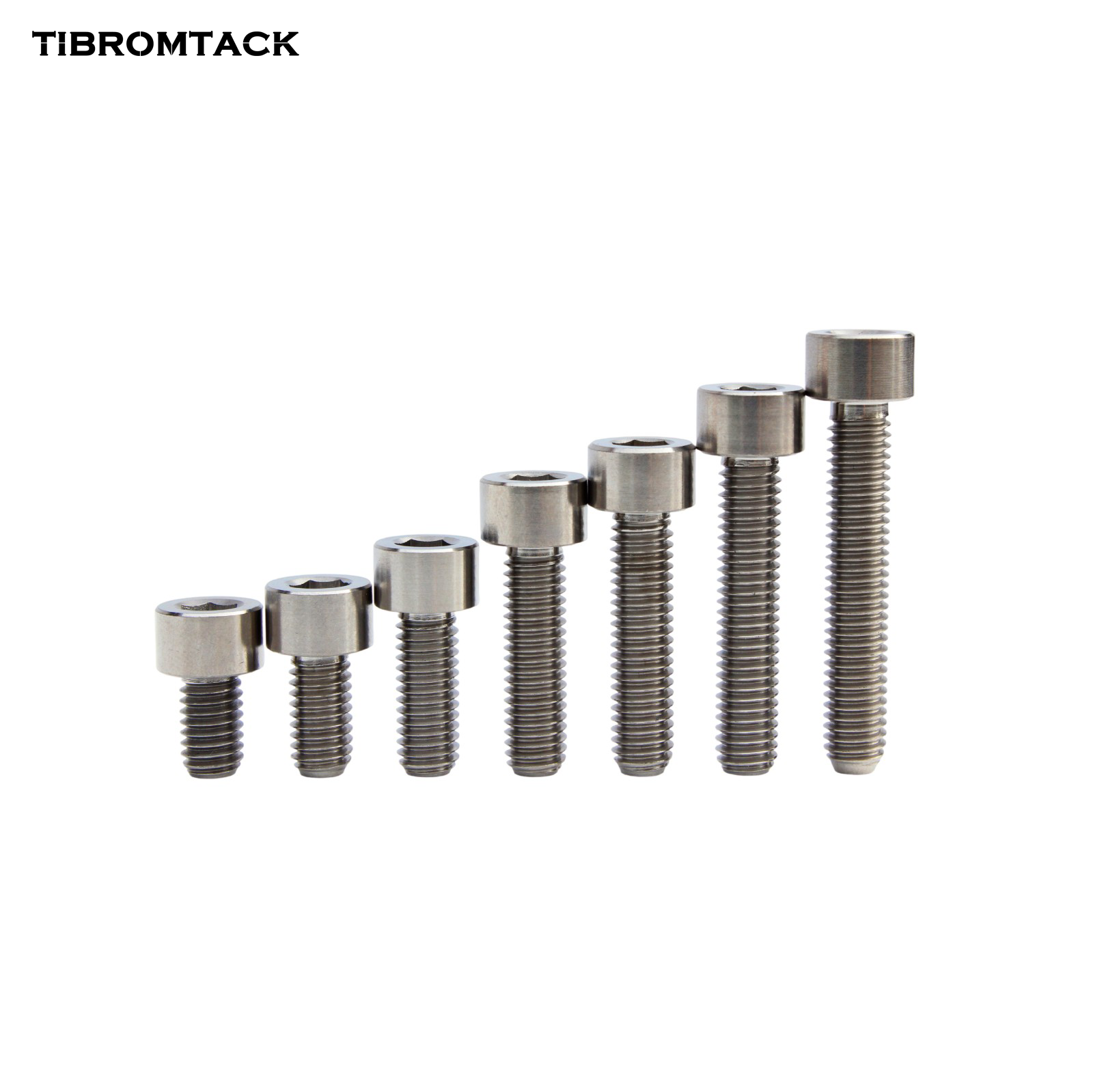 TIBROMTACK M6 Titanium Bolts 4pcs, Gr5 Titanium Alloy Lightweight Screws 10-35mm Length, Hex Socket Bolt with PVD Coating for Bicycle Motorcycle Replacement Parts