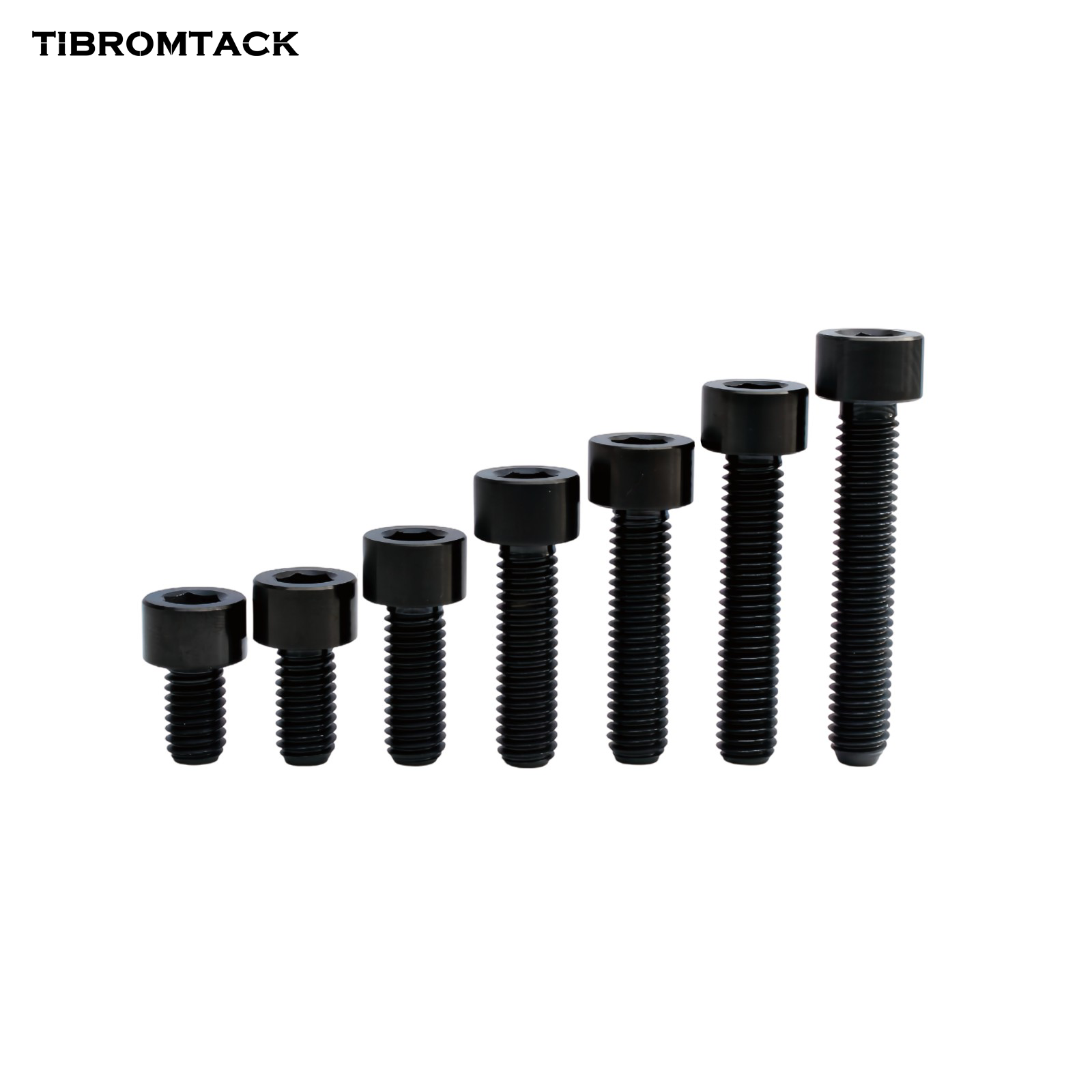 TIBROMTACK M6 Titanium Bolts 4pcs, Gr5 Titanium Alloy Lightweight Screws 10-35mm Length, Hex Socket Bolt with PVD Coating for Bicycle Motorcycle Replacement Parts