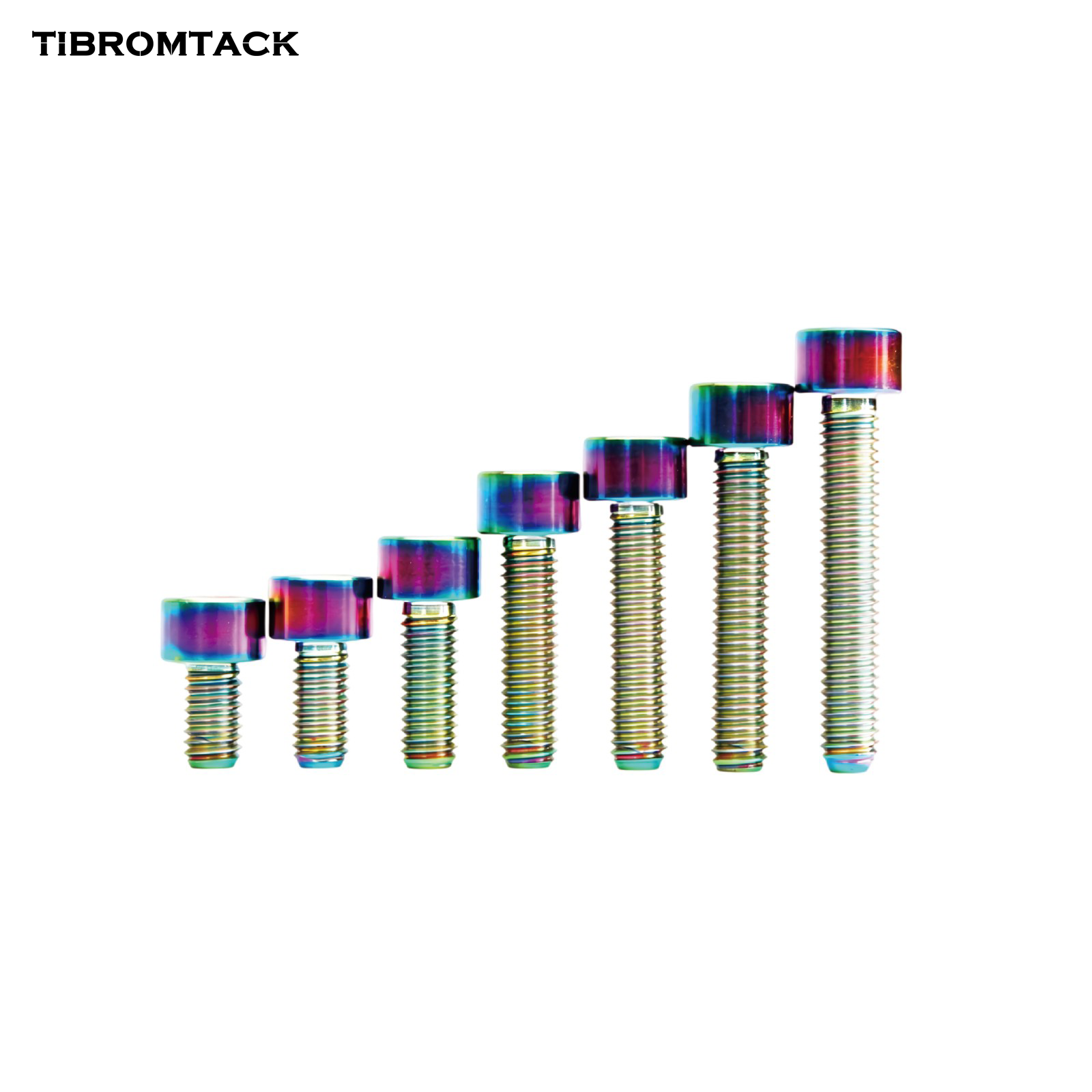 TIBROMTACK M6 Titanium Bolts 4pcs, Gr5 Titanium Alloy Lightweight Screws 10-35mm Length, Hex Socket Bolt with PVD Coating for Bicycle Motorcycle Replacement Parts