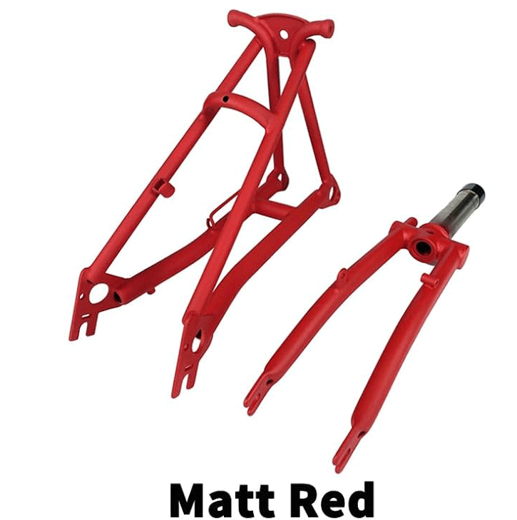 TIBROMTACK Titanium Fork and Rear Triangle for Brompton Bicycle 16 Inches Ultra Light Folding Bike Grade9 Ti Frame