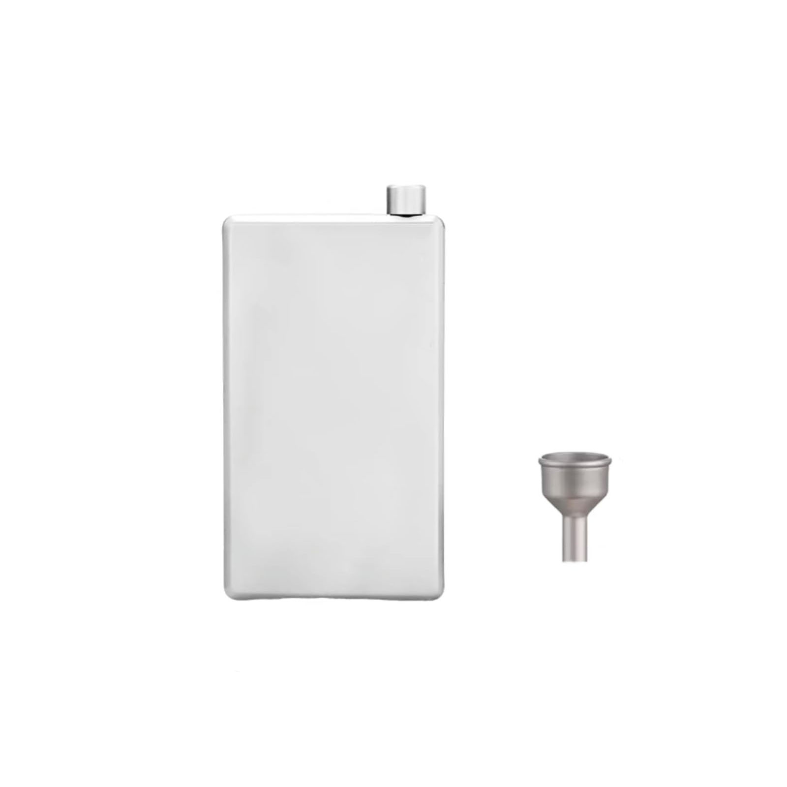 TIBROMTACK Camping Flask Pure Titanium With Funnel,200ml/7 oz Lightweight Portable Wine Pot,Ultralight Camping Picnic Whiskey Wine Alcohol Drinkware for Backpacking Outdoor Picnic (7oz/200ml)