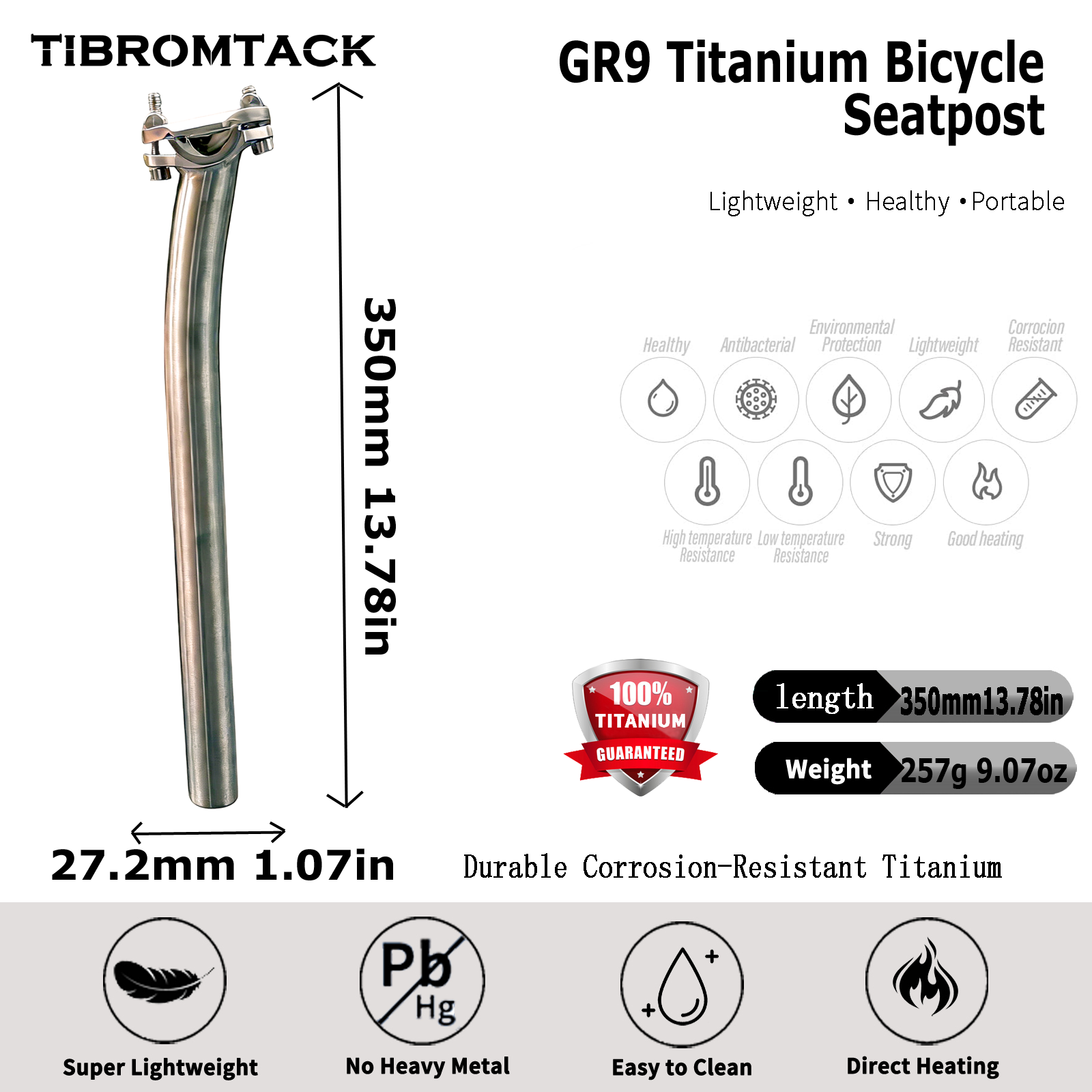 Titanium Bike Seatpost: Redefine Your Ride Engineered from premium GR9 titanium