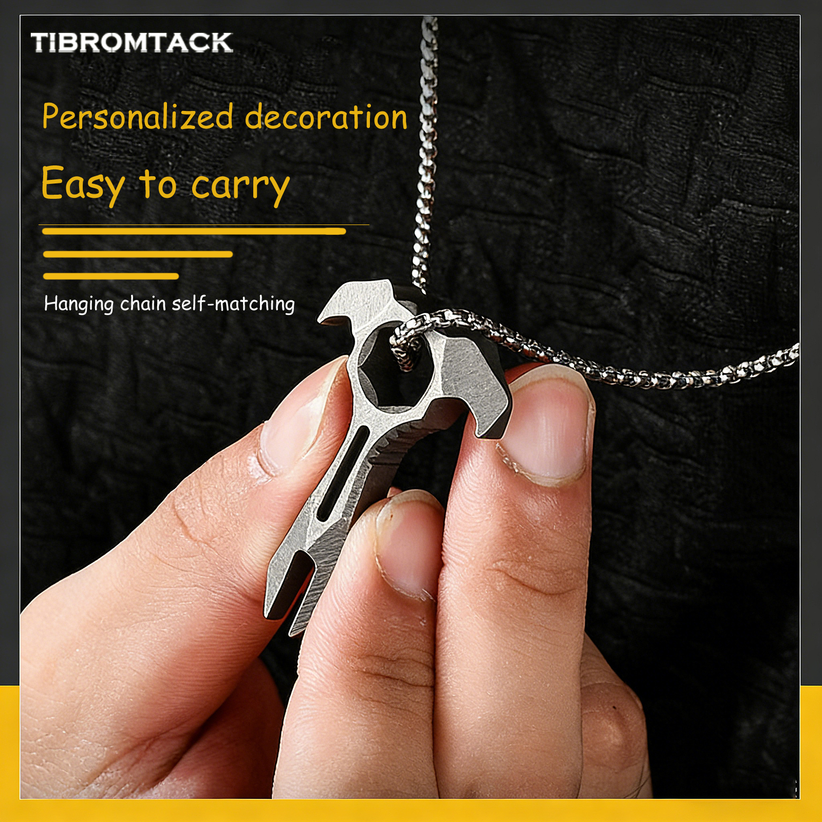 Titanium EDC Pry Bar, 1.85Inch Mini Multitool Mighty Bar, Lightweight 11g Non-Magnetic Titanium Tool for Outdoor Survival, Precision Work, Bottle Opening, Portable EDC Gear