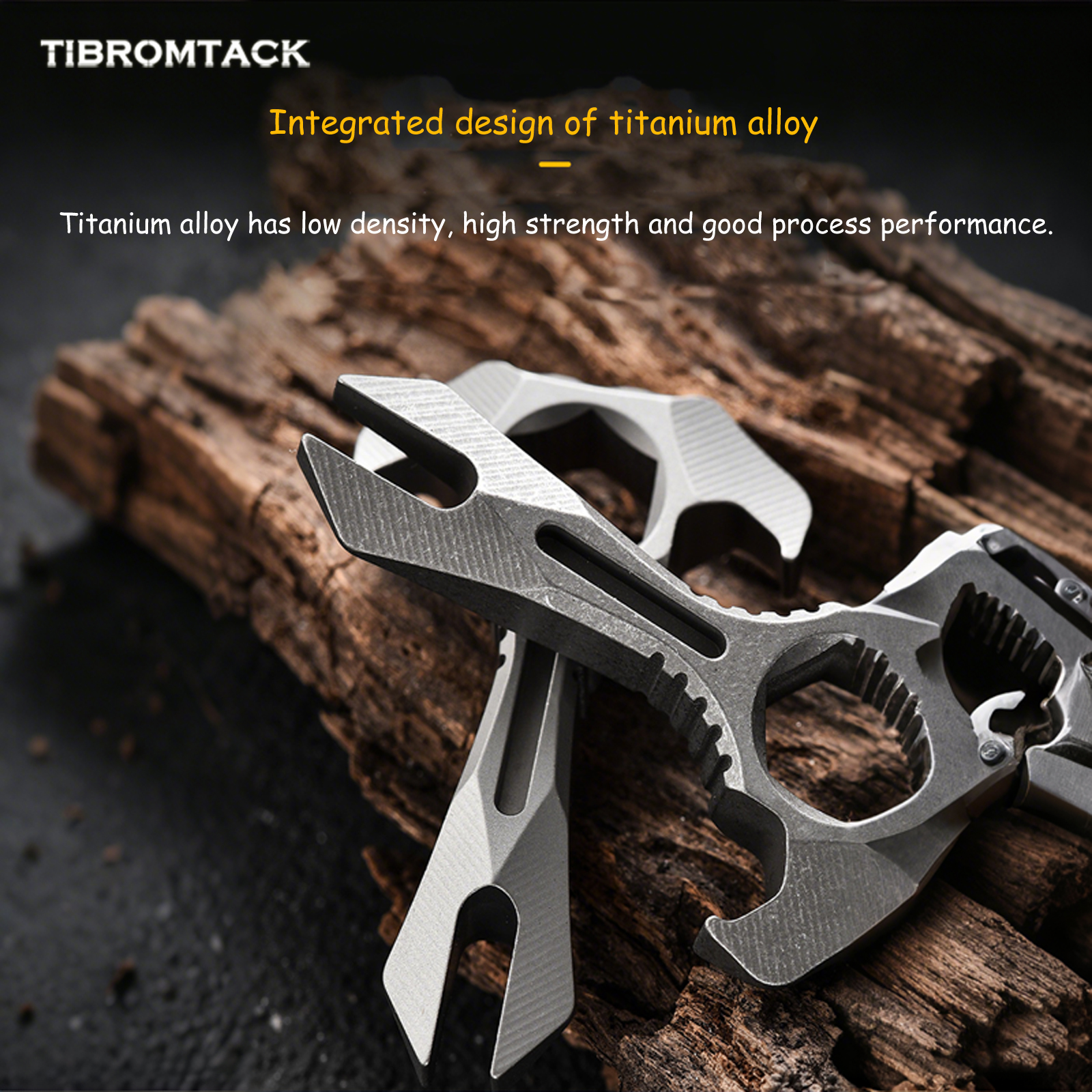Titanium EDC Pry Bar, 1.85Inch Mini Multitool Mighty Bar, Lightweight 11g Non-Magnetic Titanium Tool for Outdoor Survival, Precision Work, Bottle Opening, Portable EDC Gear
