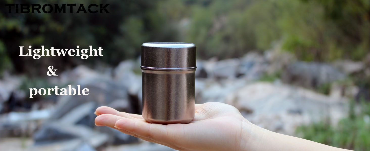Titanium tea canister