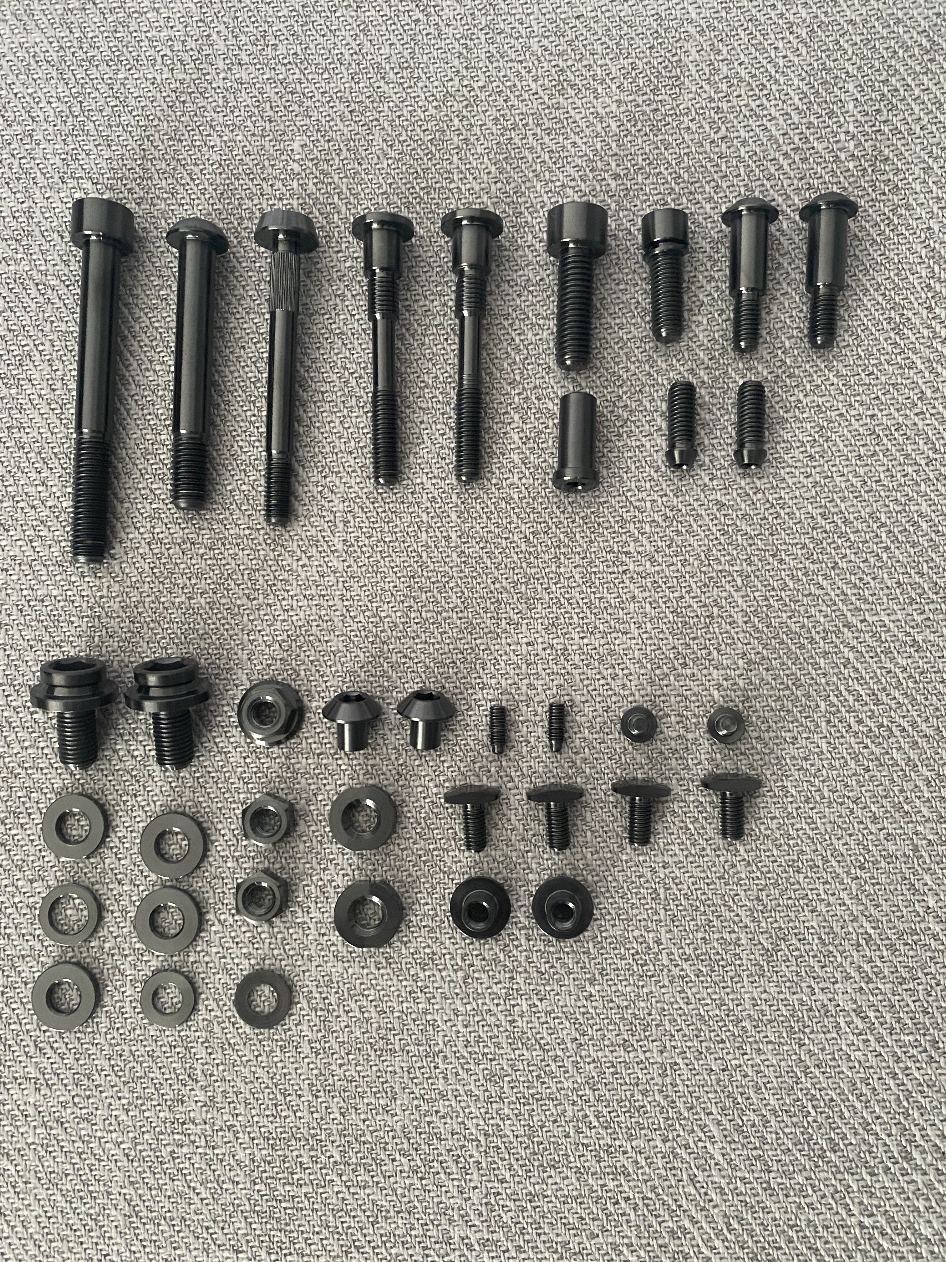 TIBROMTACK Titanium Bolts sets for Brompton Folding bike Whole Bicycle Ti Bolt screws set 2018+ C Line Bikes Ultra Light 124.8g Never Rust