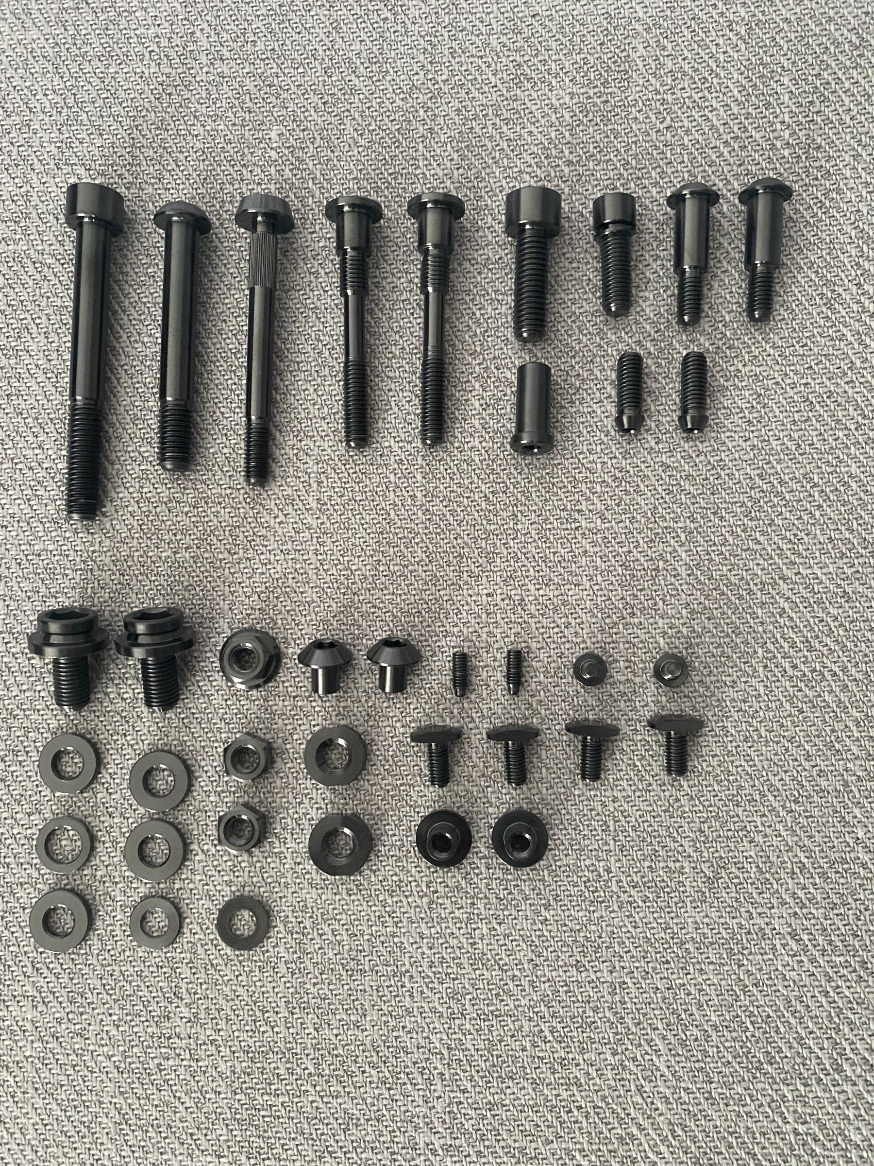 TIBROMTACK Titanium Bolts sets for Brompton Folding bike Whole Bicycle Ti Bolt screws set 2018+ C Line Bikes Ultra Light 124.8g Never Rust