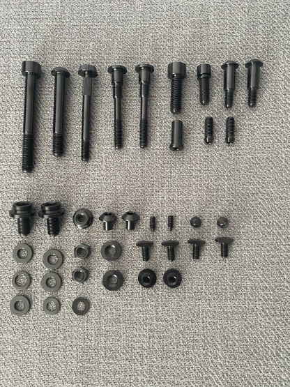 TIBROMTACK Titanium Bolts sets for Brompton Folding bike Whole Bicycle Ti Bolt screws set 2018+ C Line Bikes Ultra Light 124.8g Never Rust