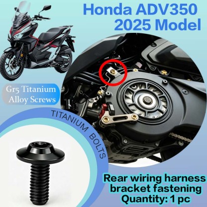 TIFOLD Full‑Vehicle Titanium Alloy Modification Screws for Honda ADV350 Motorcycle, 2025 Model