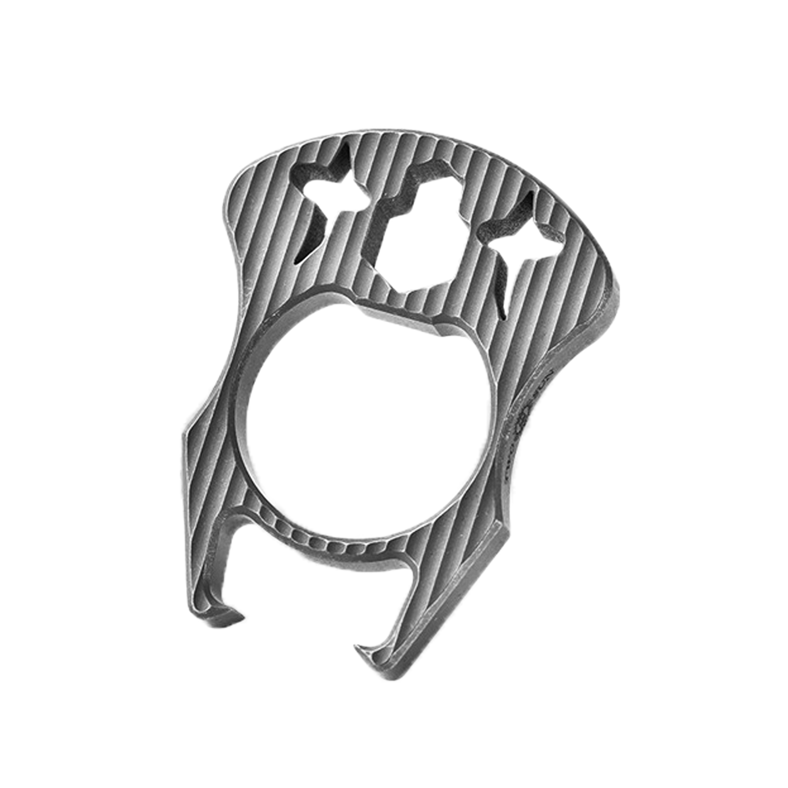 TIBROMTACK Titanium Alloy Pioneer EDC Keychain Multi Functional Bottle Opener Pry Bar Portable Handheld Fidget Toy Personalized Pendant Disassembly Tool 28g Lightweight Durable 4.3x5.5x0.6cm