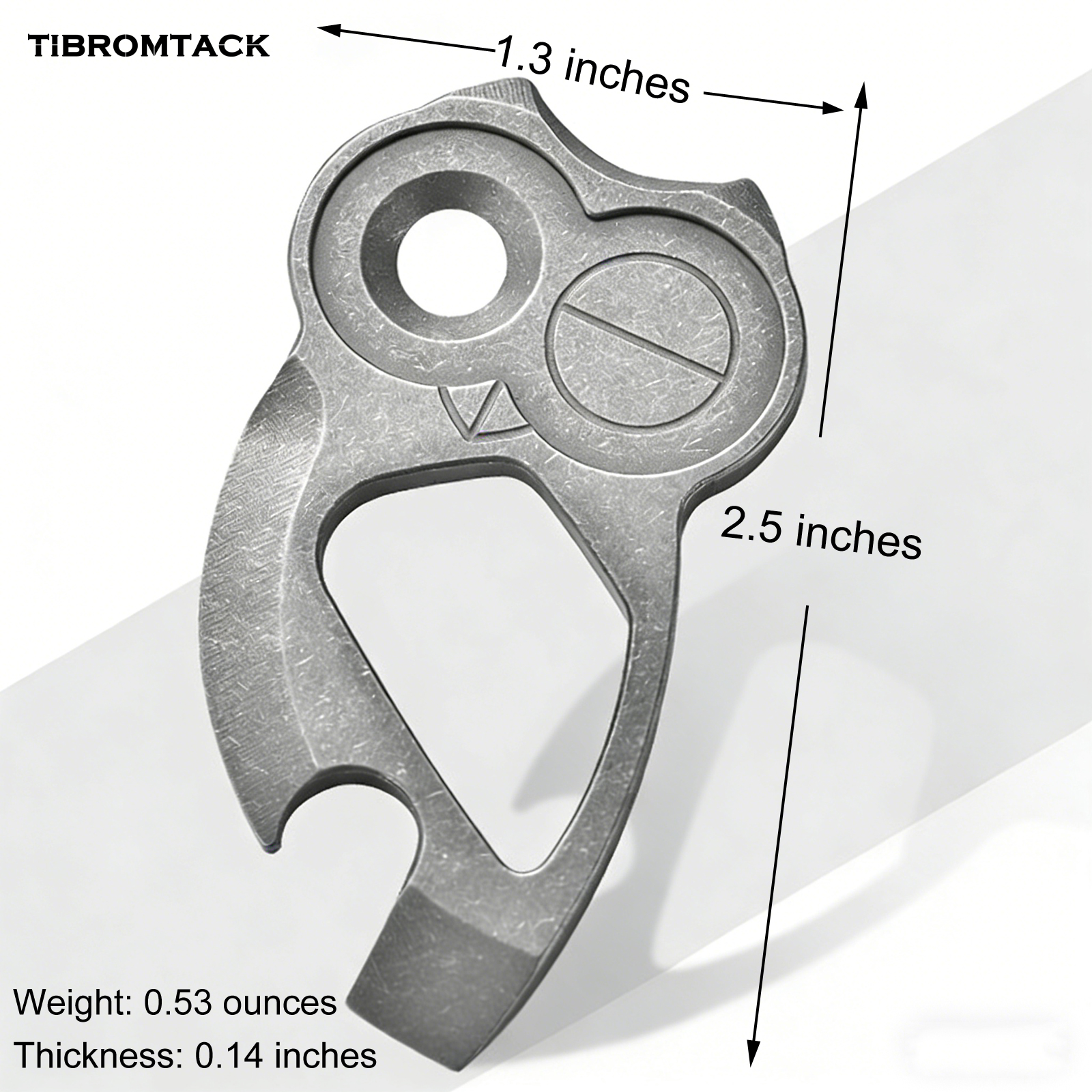 Titanium EDC Keychain Bottle Opener, Mini Pry Bar Multitool, Cute Owl Design Key Chain Accessories for Men Women, Portable Anti-Wear EDC Tools for Commute Camping Party