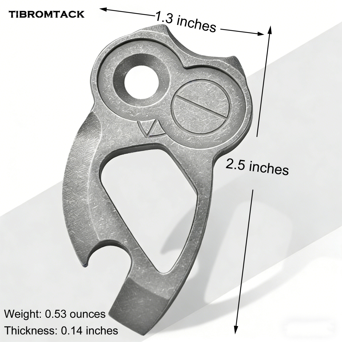 Titanium EDC Keychain Bottle Opener, Mini Pry Bar Multitool, Cute Owl Design Key Chain Accessories for Men Women, Portable Anti-Wear EDC Tools for Commute Camping Party