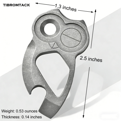 Titanium EDC Keychain Bottle Opener, Mini Pry Bar Multitool, Cute Owl Design Key Chain Accessories for Men Women, Portable Anti-Wear EDC Tools for Commute Camping Party