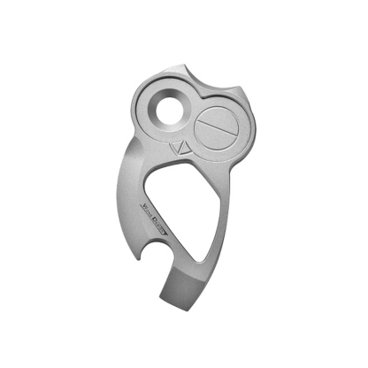 TIBROMTACK Titanium Alloy EDC Multifunctional Keychain, Creative Owl Bottle Opener, Lightweight 15g Durable Key Ring for Daily Carry & Outdoor Activities