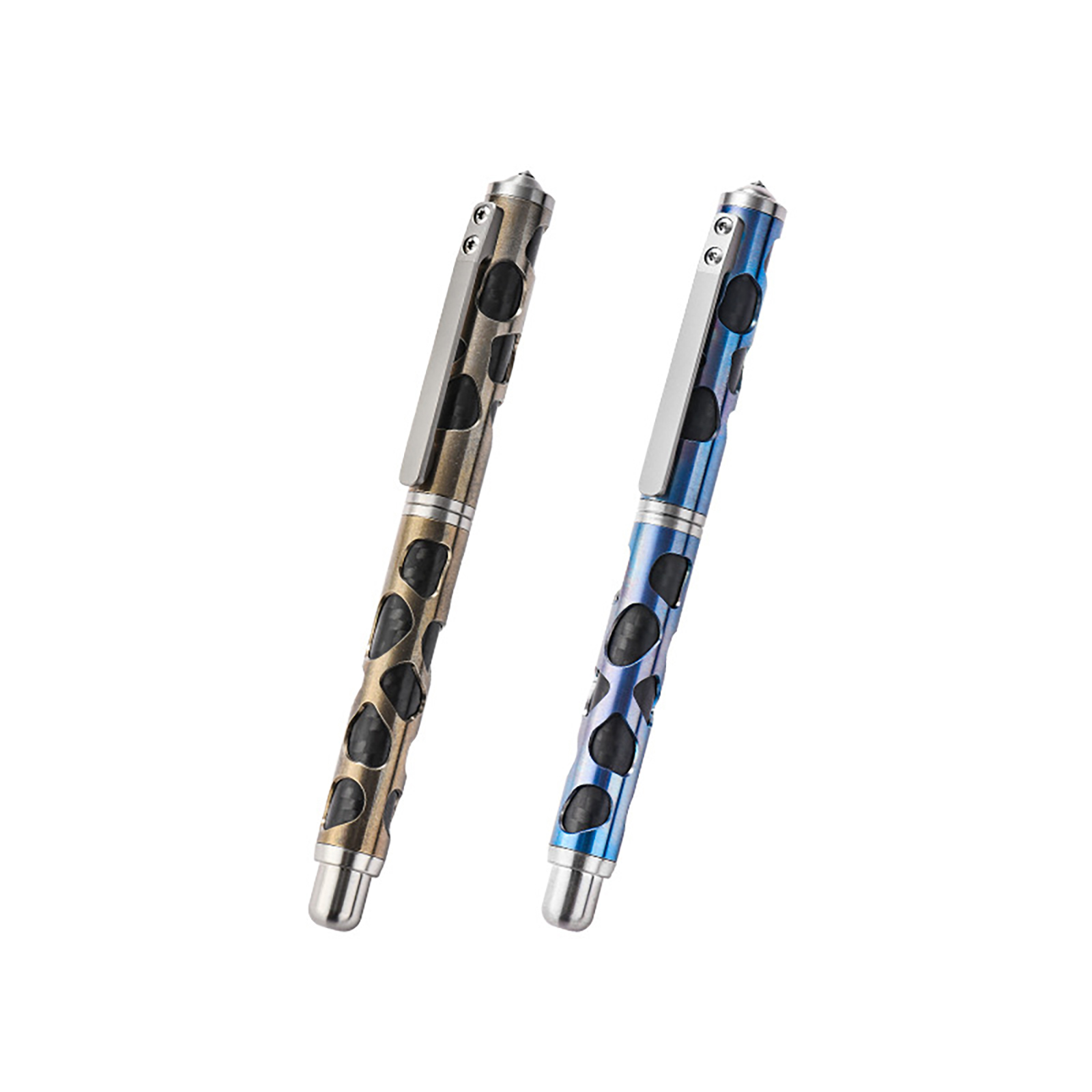 TIBROMTACK Gr5 Titanium Alloy Tactical Pen, EDC Survival Self Defense Tool with Tungsten Steel Tip, Window Breaker, 5.16×0.39 In/31.5g, Smooth Writing