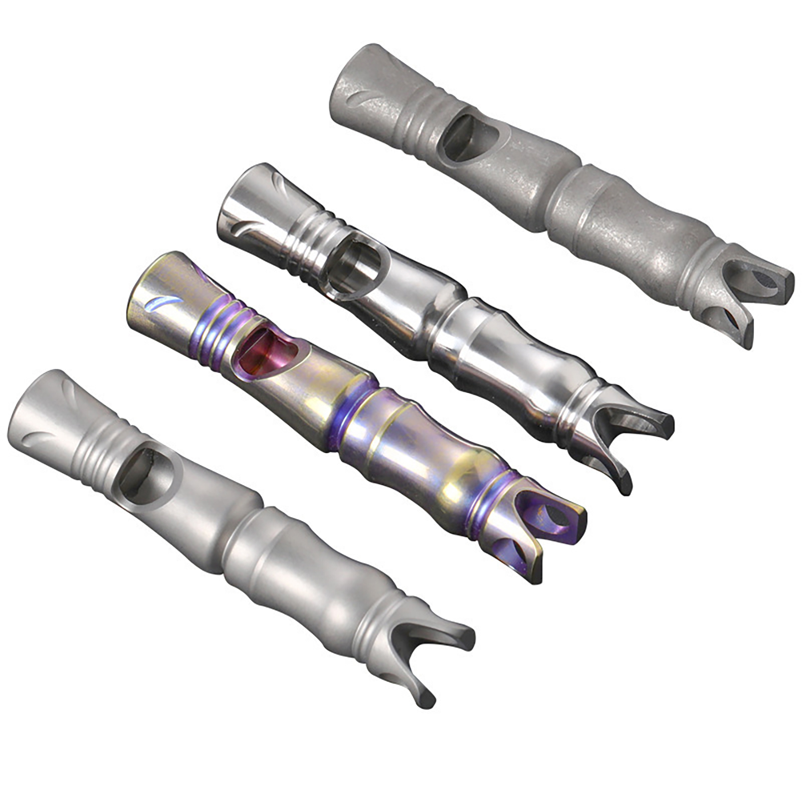 TIBROMTACK Gr5 Titanium Alloy Single Tube Loud Emergency Survival Whistle, Safety Whistle for Hiking Camping Dog Training Adults Emergency