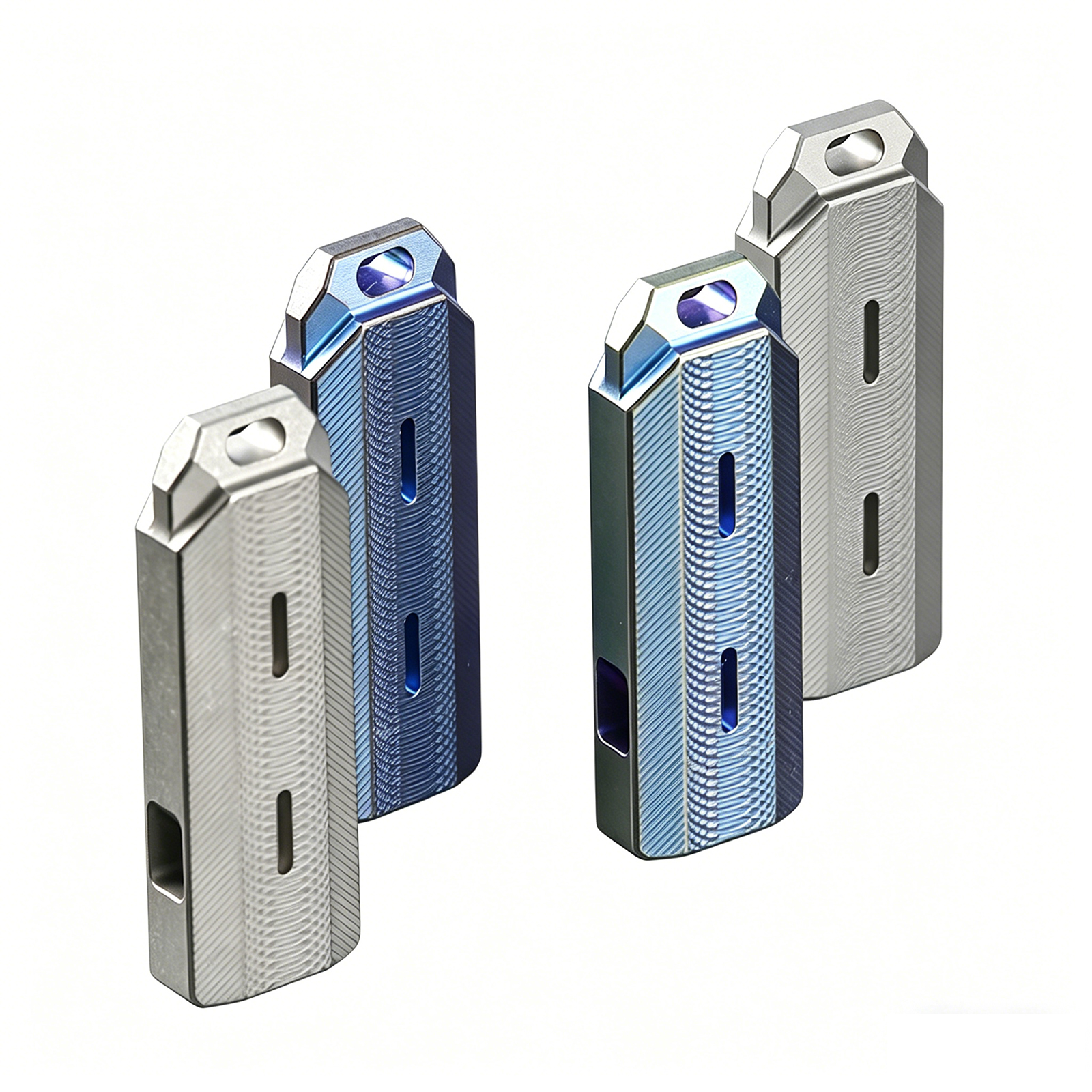 TIBROMTACK Gr5 Titanium Dual Tube Whistle, Loud Emergency Survival Whistle, Lightweight Safe Whistle for Adults Emergency, Dog Training, Hiking & Camping